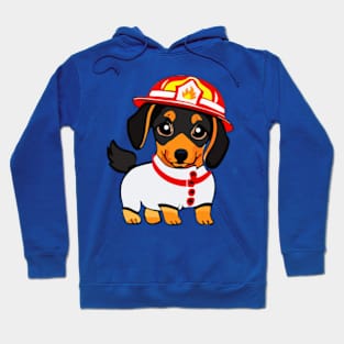 Dachshund as fireman Hoodie